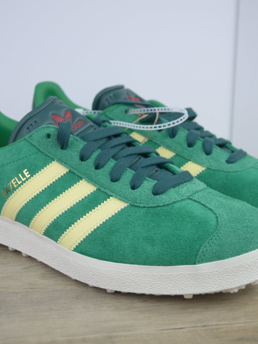 Adidas Gazelle Spikeless Golf Shoes Men Size 11 Green Suede Turf Sole Golf Sneak - Picture 3 of 7